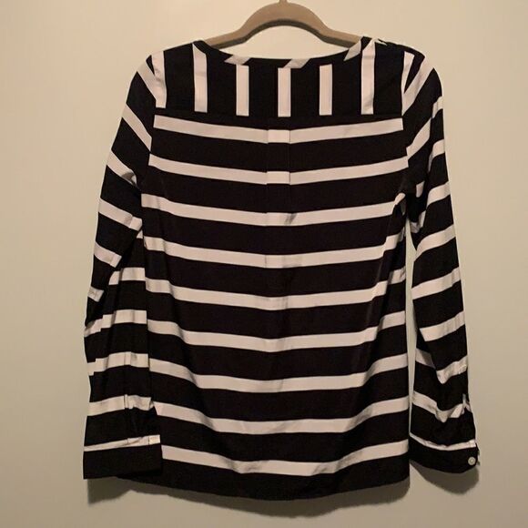 Navy Striped Blouse   - Picture 7 of 7